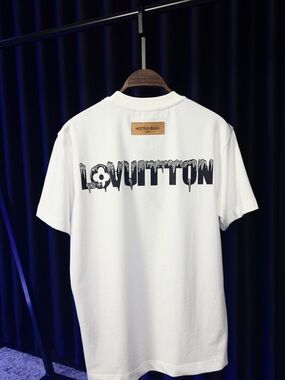 Louis Vuitton White Tee with Black Graphic Back Print